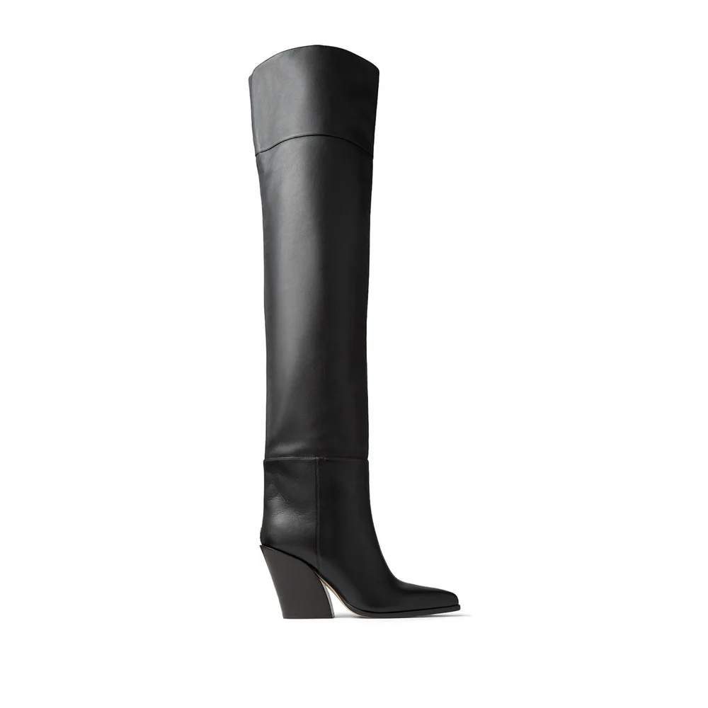 Jimmy Choo 100% Leather Maceo 85mm Over-The-Knee Boots - Picture 5 of 15